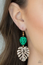 Load image into Gallery viewer, Palm Tree Cabana Green Earrings