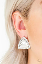 Load image into Gallery viewer, Exalted Elegance White Post Earrings