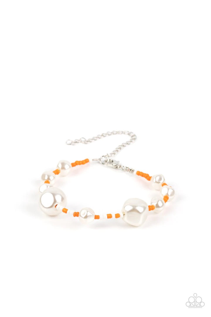 Contemporary Coastline Orange Bracelet