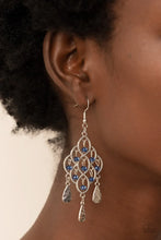 Load image into Gallery viewer, Sentimental Shimmer Blue Earrings