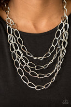 Load image into Gallery viewer, Chain Reaction Silver Necklace