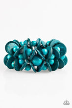 Load image into Gallery viewer, Tropical Temptress Blue Wood Bracelet