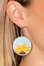 Load image into Gallery viewer, Sun Kissed Sunflowers Blue Earrings