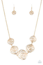 Load image into Gallery viewer, Rosy Rosette Gold Necklace