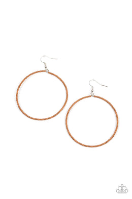 Basically Beaded Brass Seedbead Hoop Earrings