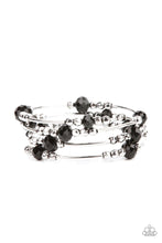 Load image into Gallery viewer, Showy Shimmer Black Coil Bracelet