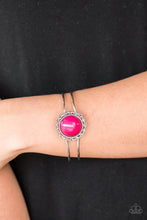 Load image into Gallery viewer, Shout It Out Loud Pink Hinged Bracelet