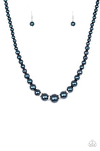 Load image into Gallery viewer, Party Pearls Blue Necklace