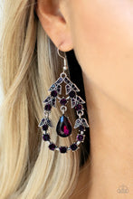 Load image into Gallery viewer, Garden Decorum Purple Earrings