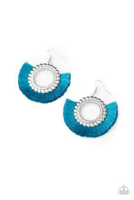 Load image into Gallery viewer, Fringe Fanatic Blue Tassel Earrings