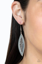 Load image into Gallery viewer, Leather Lagoon Silver Earrings