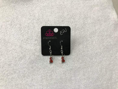 Starlet Shimmer Violin Red Earrings #21