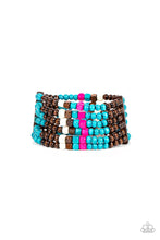 Load image into Gallery viewer, Dive Into Maldives Blue Wood Bracelet