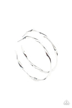 Load image into Gallery viewer, Radiantly Warped Silver Hoop Earrings