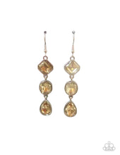 Load image into Gallery viewer, Reflective Rhinestones Brown Earrings