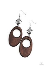Load image into Gallery viewer, Retro Reveal Brown Wood Earrings