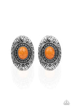 Load image into Gallery viewer, Stone Tiki Orange Post Earrings