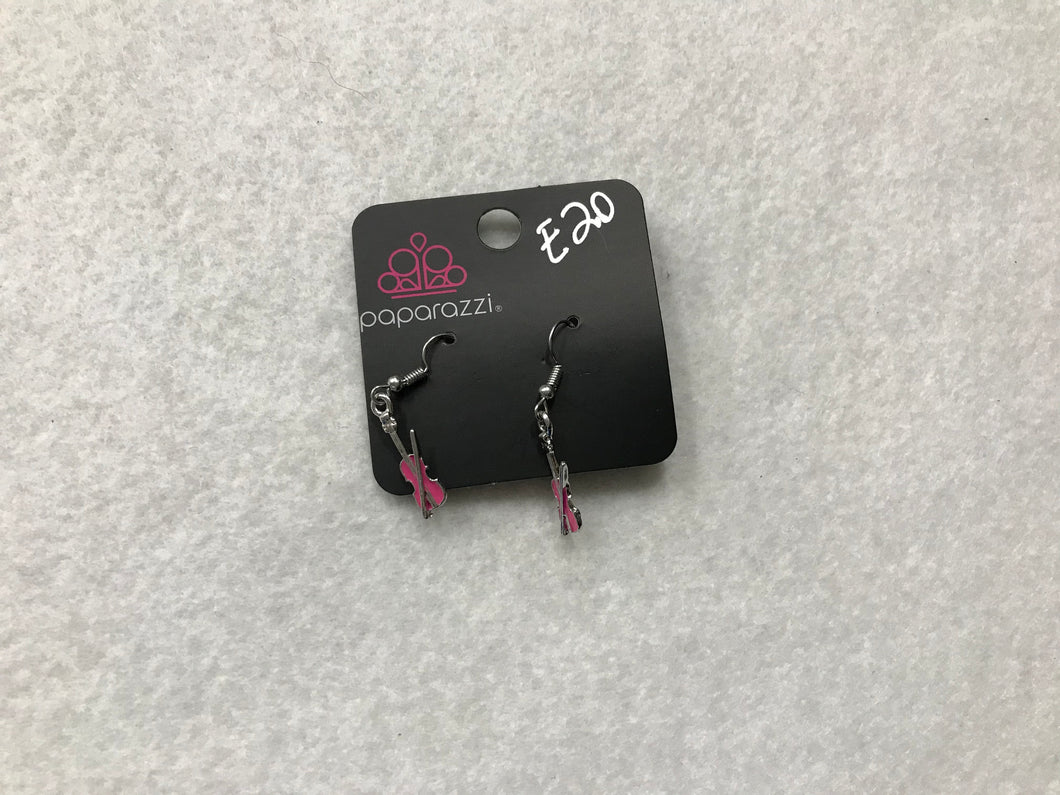 Starlet Shimmer Violin Pink Earrings #20
