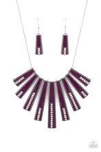 Load image into Gallery viewer, FAN-tactically Deco Purple Necklace