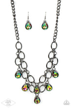 Load image into Gallery viewer, Show Stopping Shimmer Multi/Gunmetal Necklace