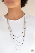 Load image into Gallery viewer, Open For Opulence Brown Necklace