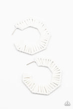 Load image into Gallery viewer, Fabulously Fiesta White Hoop Earrings