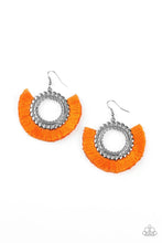 Load image into Gallery viewer, Fringe Fanatic Orange Tassel Earrings