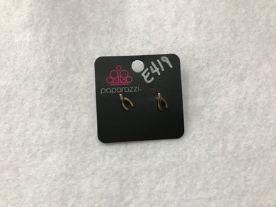 Starlet Shimmer Wishbone Gold Post Earrings #419