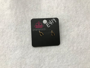 Starlet Shimmer Wishbone Gold Post Earrings #419
