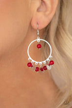 Load image into Gallery viewer, Bubbly Buoyancy Red Earrings