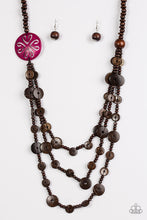 Load image into Gallery viewer, Jungle Jive Pink Wood Necklace