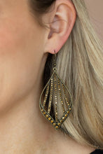 Load image into Gallery viewer, Showcase Sparkle Brass Earrings