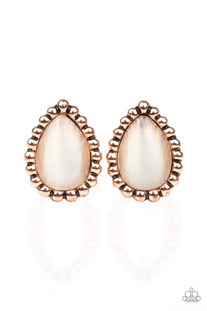 I Wanna Glow Copper Post Earrings