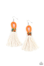 Load image into Gallery viewer, The Dustup Orange Tassel Earrings
