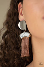 Load image into Gallery viewer, Insta Inca Brown Tassel Earrings