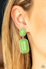 Load image into Gallery viewer, Meet Me at the Plaza Green Clip On Earrings