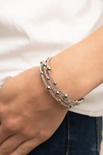 Load image into Gallery viewer, Spontaneous Shimmer White Coil Bracelet