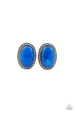 Load image into Gallery viewer, Shiny Sediment Blue Post Earrings