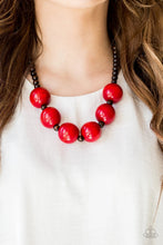Load image into Gallery viewer, Oh My Miami Red Wood Necklace
