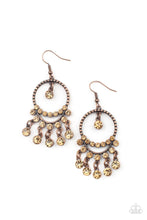 Load image into Gallery viewer, Cosmic Chandeliers Copper Earrings