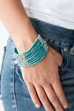 Load image into Gallery viewer, Outback Odyssey Blue Seed Bead Bracelet