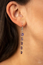Load image into Gallery viewer, Trickle Down Effect Purple Earrings