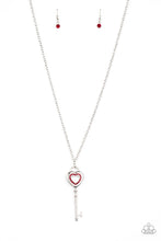 Load image into Gallery viewer, Unlock Your Heart Red Necklace