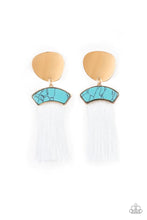 Load image into Gallery viewer, Insta Inca Blue Tassel Earrings