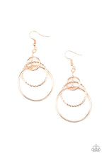 Load image into Gallery viewer, Three Ring Couture Rose Gold Earrings