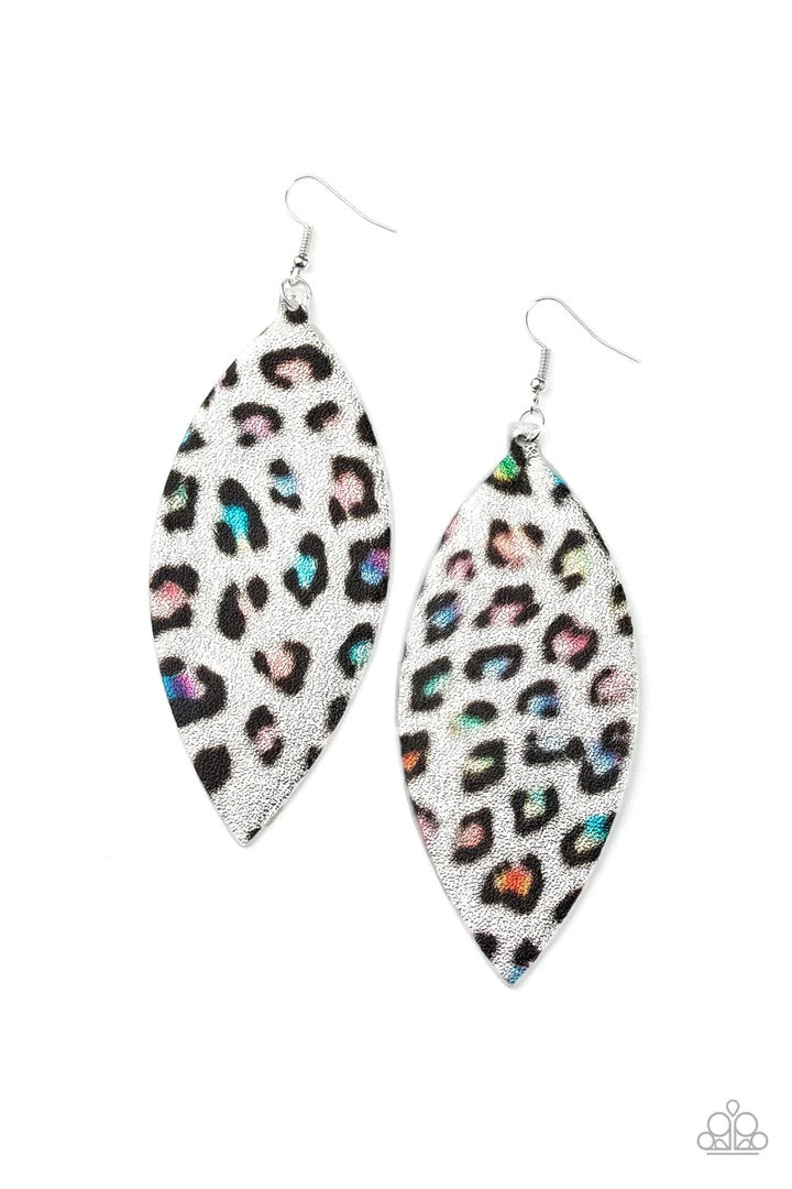 Once a Cheetah, Always a Cheetah Multi Leather Earrings