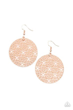 Load image into Gallery viewer, Metallic Mosaic Rose Gold Earrings