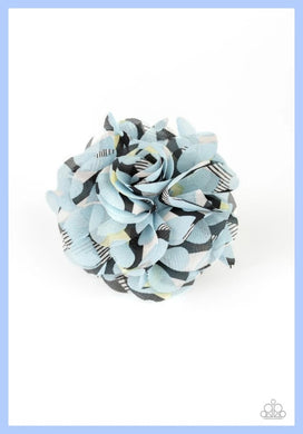 Flowery Fiesta Blue Hair Clip