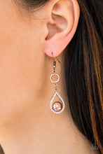 Load image into Gallery viewer, Roll Out the Ritz Copper Earrings
