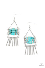 Load image into Gallery viewer, Tribal Tapestry Blue Earrings